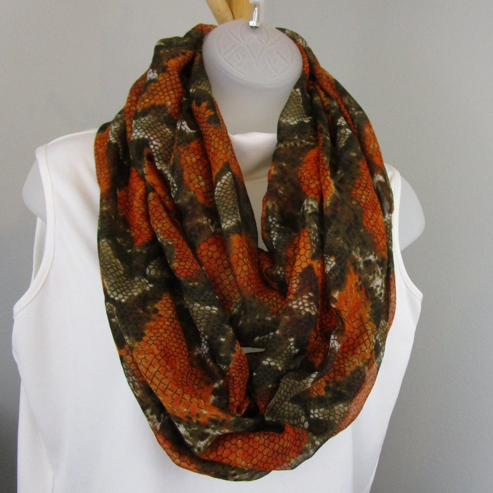 Snakeskin Print Infinity Scarf/Shawl/Wrap